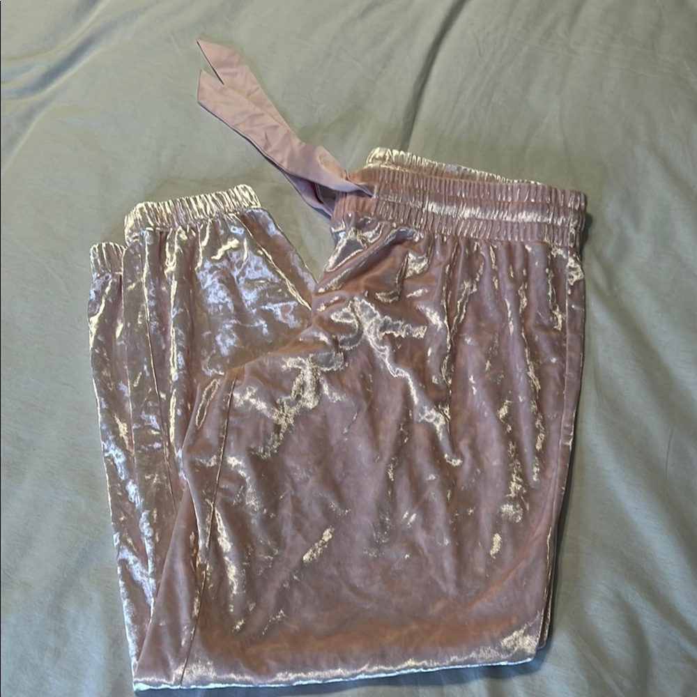 Victoria's Secret Velvet Pajama Pants - Pink